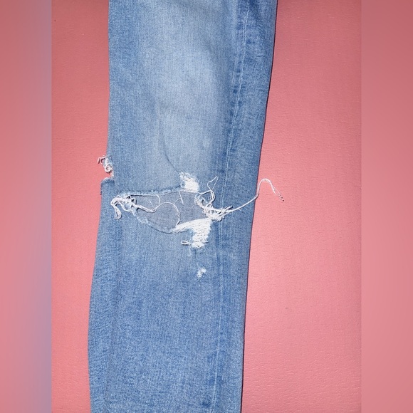 Agolde Light Blue distressed and ripped Skinny Jeans size 30 waist - Picture 4 of 8